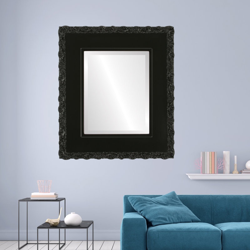Wingard Rectangle Mirror, 23" H x 19" W, Matte Black