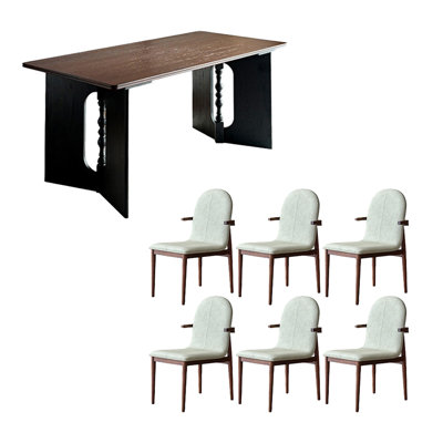 Vintage and elegant solid wood table set