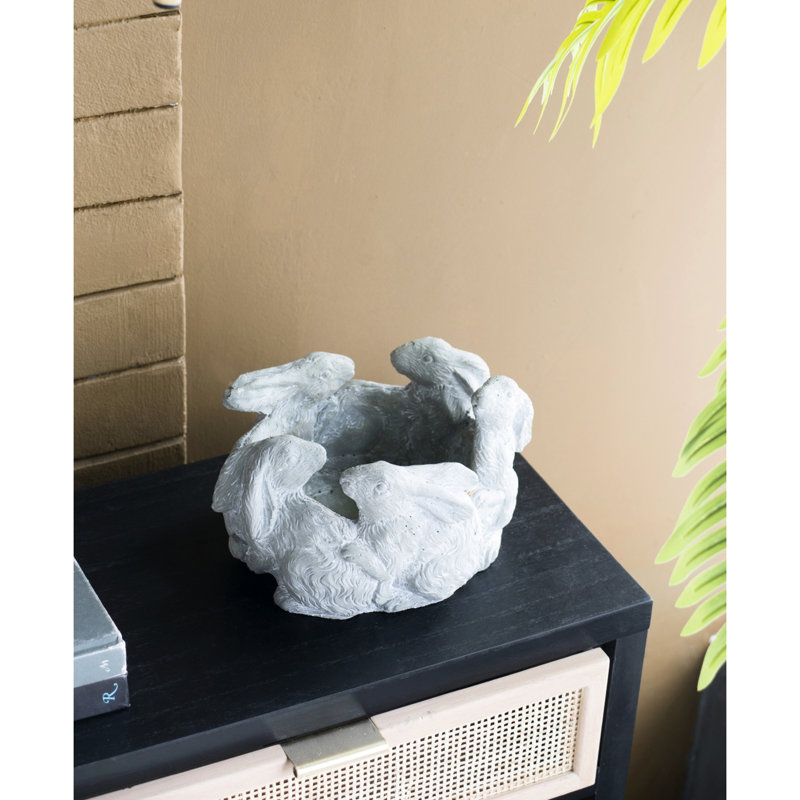 5 pots de fleurs en ciment, 10 x 8 x 6,5 po, gris, un décor jovial pour la construction de votre patio