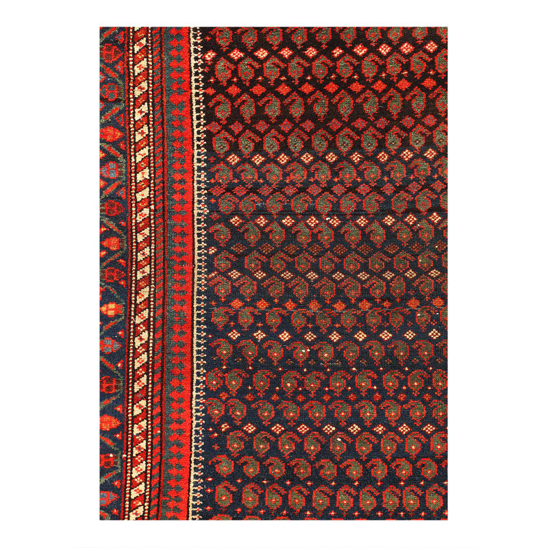Persian Antique Hamadan rug 3'10"x7'2"