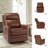 Rueda Genuine Leather Power Recliner with USB Port-85340798