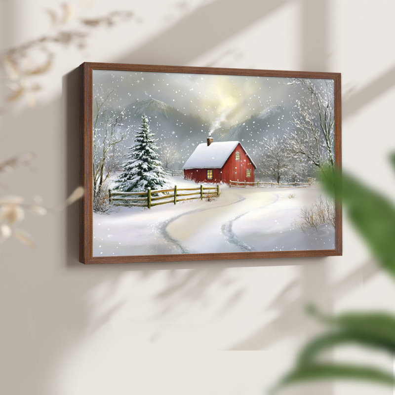 «Chirstmas Art» - DCCXLV - Reproduction encadrée - Restickable, H 8 po x l 10 po, Noyer