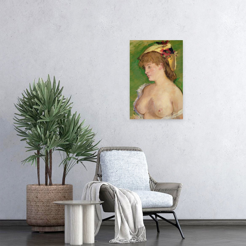 La Blonde aux seins nus, 1878, estampe d'art mural abstraite impressionniste contemporaine représentant un paysage