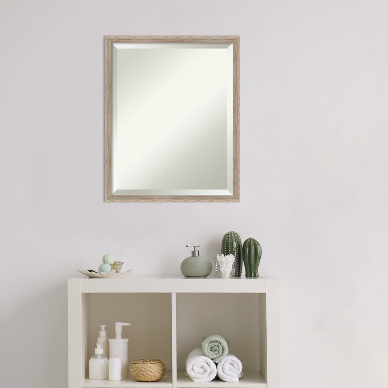 Miroir de salle de bain Jonesborough, 21.25" x 17.25", Brun clair