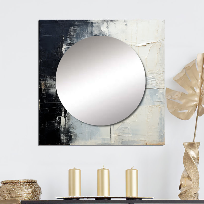 Adael - Minimalisme noir et blanc Paint II, 36 po x 36 po