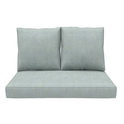 Sunbrella Outdoor Loveseat Cushion, Deep Seat/Back Replacement Cushion 5 Inch