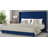 Upholstered Platform Bed with Vertical Stitched Wingback Headboard, Slatted Mattress Foundation-72413571-72413570