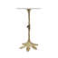 Table d'appoint Leafy Branch avec plateau en marbre blanc et base en aluminium doré, table d'appoint ronde de 14 po