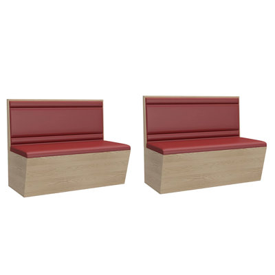 Bar Fast Food Restaurant Cafe Snack Bar Bench Faux Leather Upholstered Bench