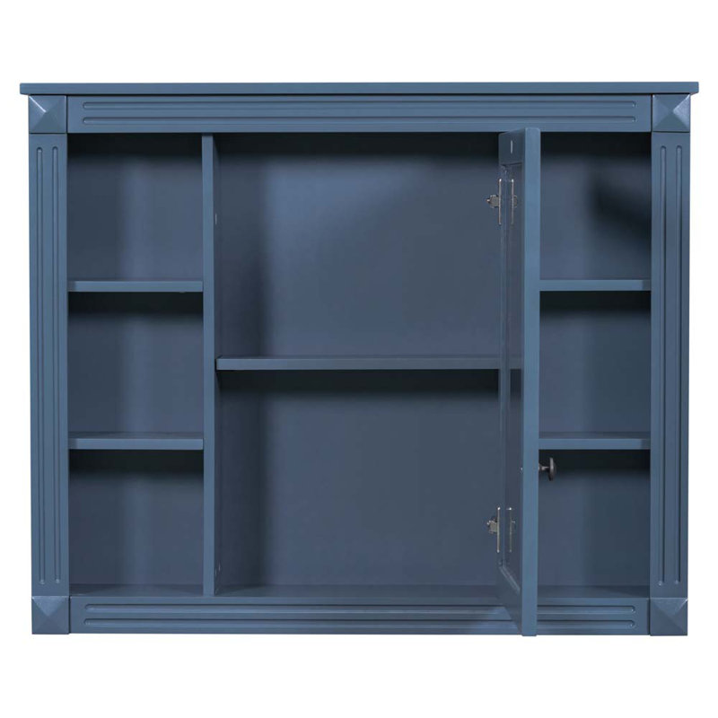 Meuble-lavabo simple avec plateau 35,9 Kenlea, Bleu