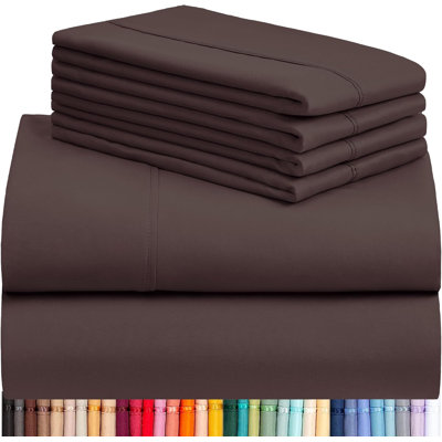 Ultra Soft Microfiber Sheet Set - 6 Pc Set - Wrinkle Resistant - Cooling Sheets With Deep Pockets