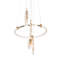 Lustre doré de 44 pouces de haut avec sources de lumière DEL