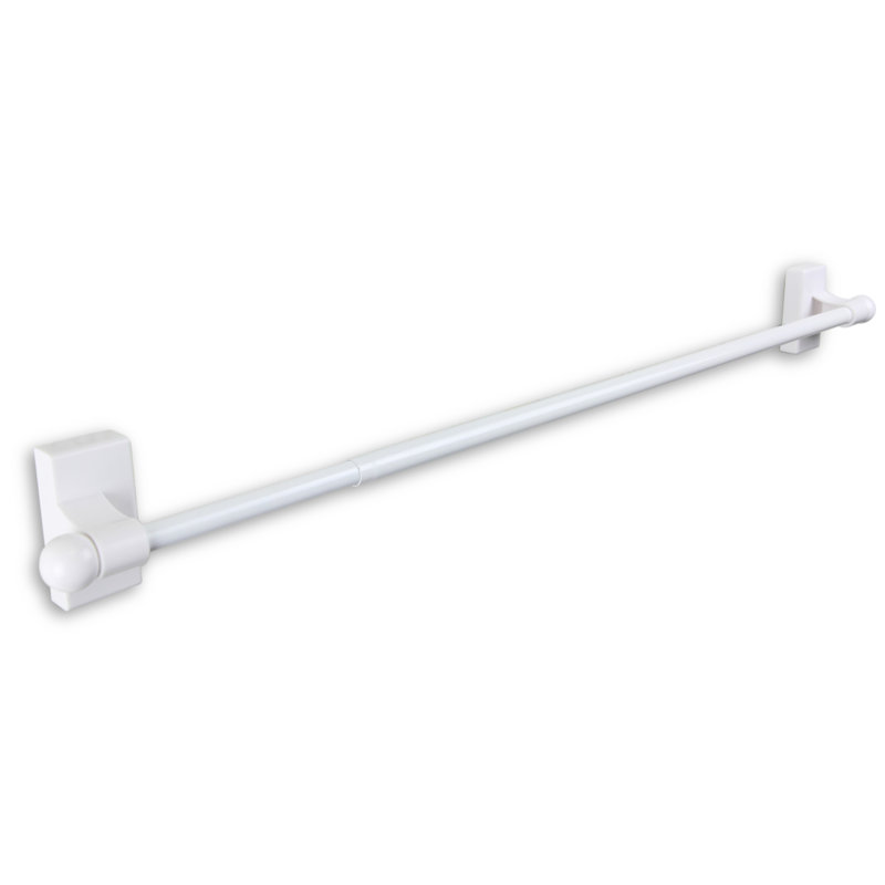 Tringle à rideaux magnétique Landry, blanc, 28" - 48"