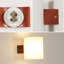 Wooden Base Glass Cylinder Flush Mounted Sconce-749863509