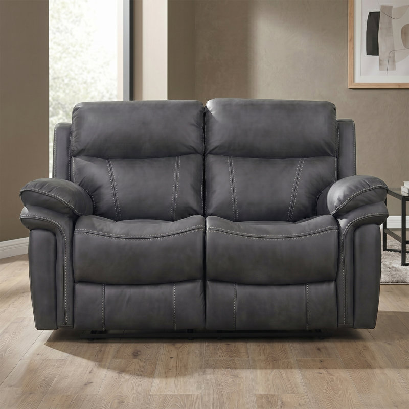 Adalynn Permian Seater Reclining Sofa, Charcoal Grey, 2