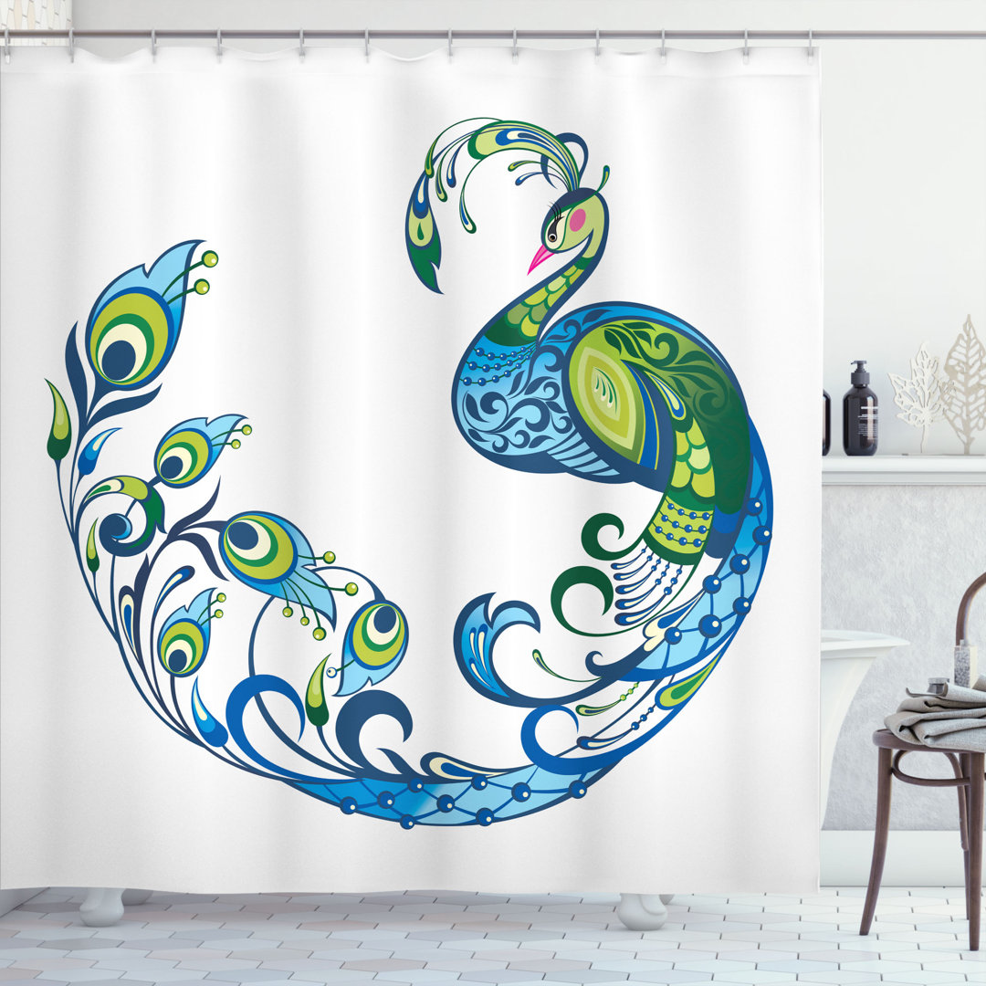 Shower Curtain with Hooks Included East Urban Home 