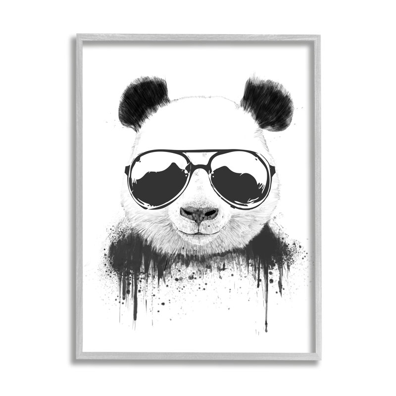 «Cool Panda» par Balazs Solti, H 14 po x l 11 po, Estampe numérique Farmhouse