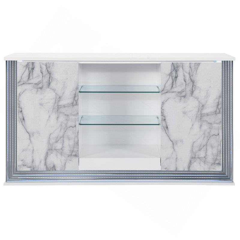 Buffet lune blanche en marbre