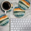 Ensemble de 4 sous-verres ronds en pierre Thirstystone