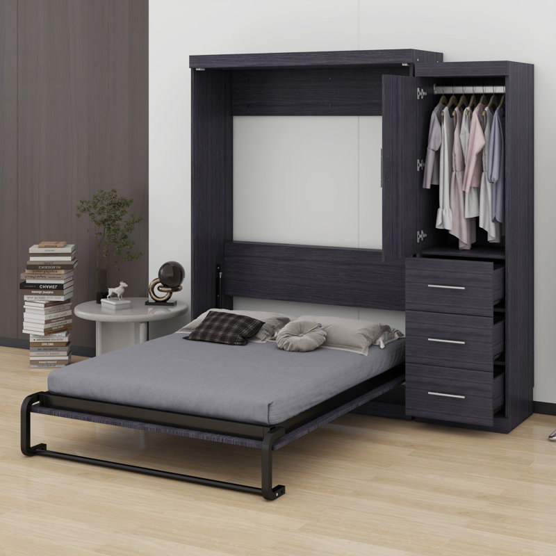 Lit escamotable avec garde-robe et tiroirs Murphy