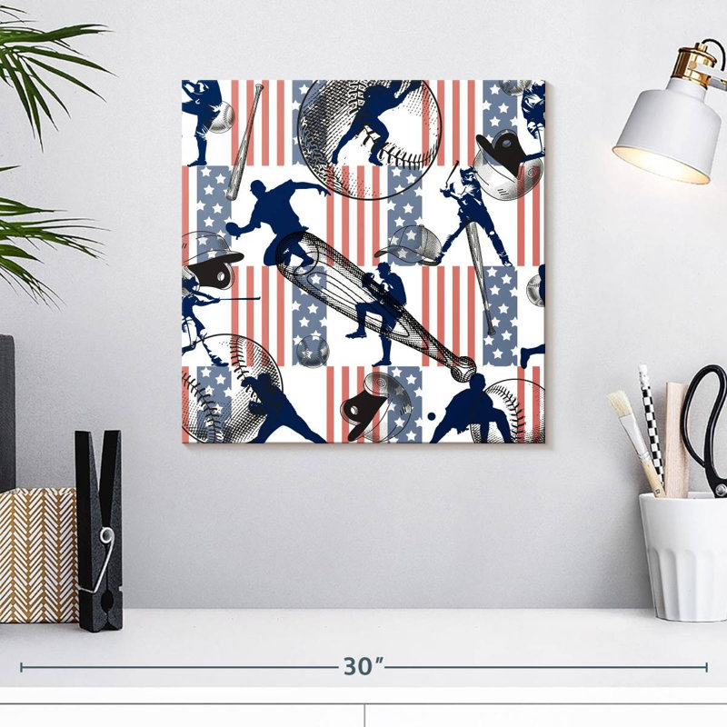 Motif de baseball Sireci, H 16 po x l 16 po