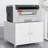 Metal Printer Stand with Storage Mobile Printer Tables for Small Spaces with Door Adjustable Shelf File Cabinet on Wheels for Home Office-643427432