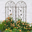 Paquet de 4 treillis de jardin en métal 86,7 "x 19,7" antirouille pour plantes grimpantes