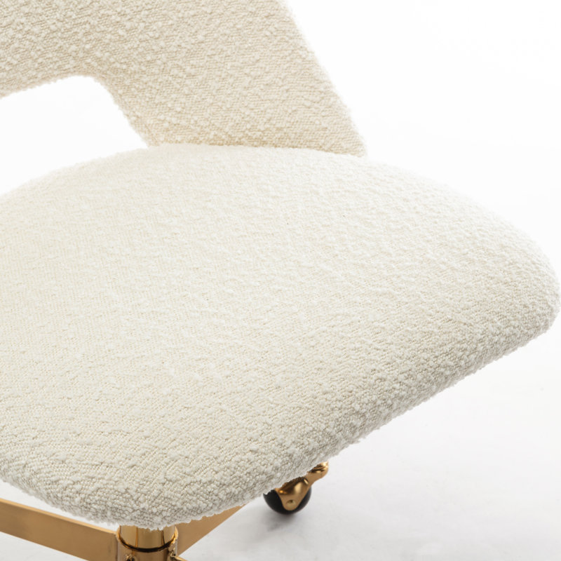 Chaise de bureau Borrego, Boucle blanc