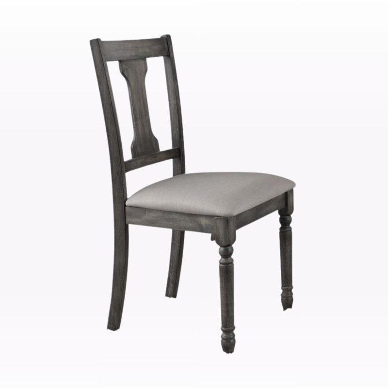 Chaise d'appoint Brindle en lin brun clair et gris patiné (ensemble de 2)