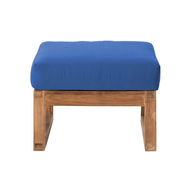 Repose-pieds avec coussin Sunbrella, Saphir