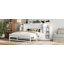 Lit escamotable double avec rangement spacieux, idéal pour les chambres compactes et les chambres d'amis, finition blanche-708954156