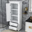 Armoire de rangement autoportante haute avec deux tiroirs-1953483764