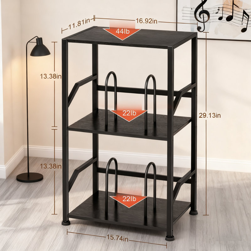 Support pour tourne-disque en vinyle, Noir