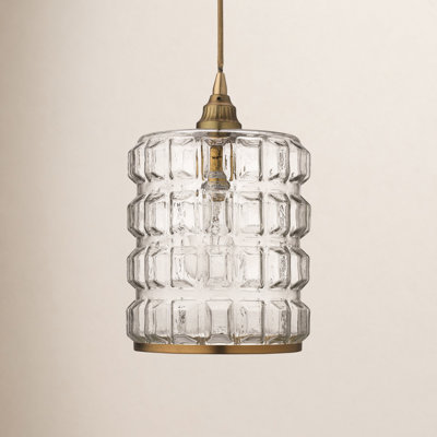 Madison Single Light Glass Dimmable Pendant
