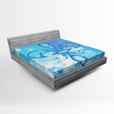 Fleur De Lis Microfiber Fitted Sheet
