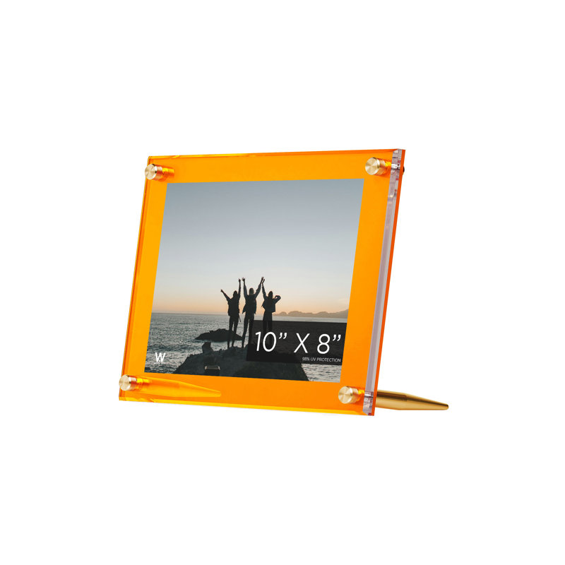 Wexel Art 8x10" Slate Tabletop Frame with Graphite Hardware, Amber/Gold