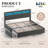 Modern Upholstered Bed Frame with LED Lights, Charging Station & Storage Drawers-1390966002