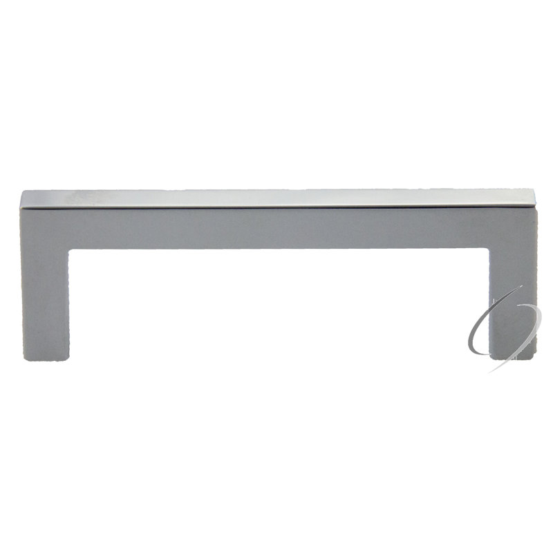Poignée barre Modern Square 6 3/10 "Center to Center, Chrome poli, 6 3/10"