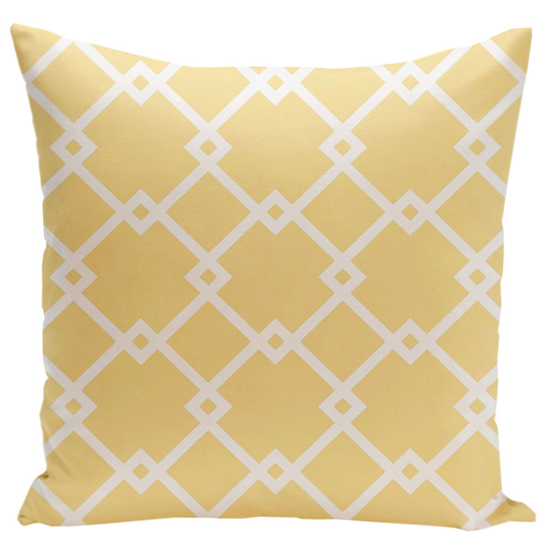  Square Pillow Cover & Insert, 18" H x 18" W, Lemon