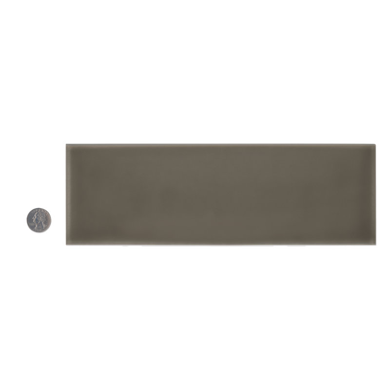 Grace 4" x 12" Ceramic Subway Tile, Moka