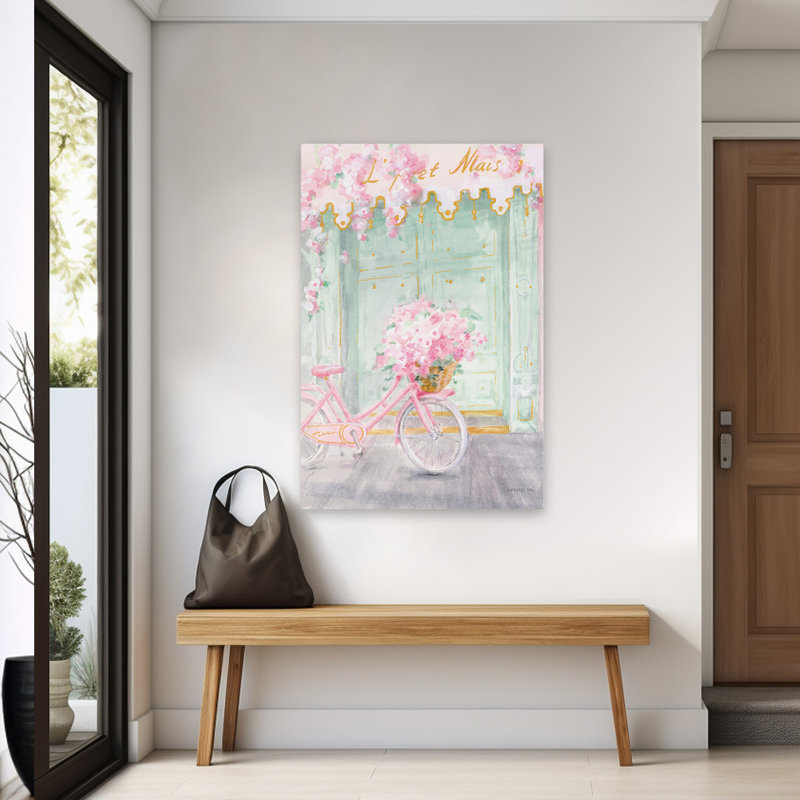 Turquoise et panier pastel Paris I Art, H 60 po x l 40 po