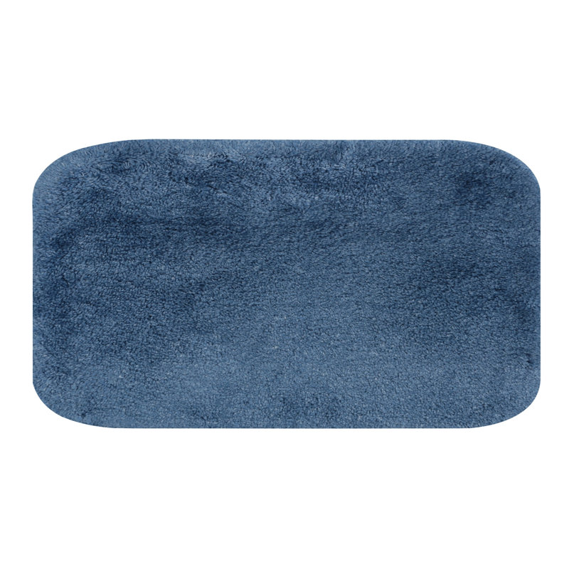 Tapis de bain Daanyal, Bleu foncé, H 0,4 po x l 31 po x L 55 po