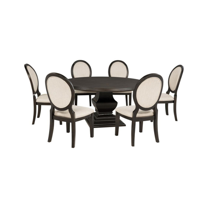 Nerios 7-piece Dining Table Set, 7 Pieces: Table, 6 Chairs