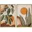 Soleil et lune, Mid-Century, géométrique, désert tropical, plantes, formes abstraites, illustrations, œuvre d'art moderne-100707994-100707991