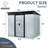 8ft X 6ft Outdoor Metal Storage With Lockable Doors For Garden, Lawn Materials 8 6 Ft Shed Shell --118641025