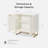 31.5" Tall 2 - Door Fluted Accent Cabinet,Sideboard with Adjustable Shelves-450446334-403074654