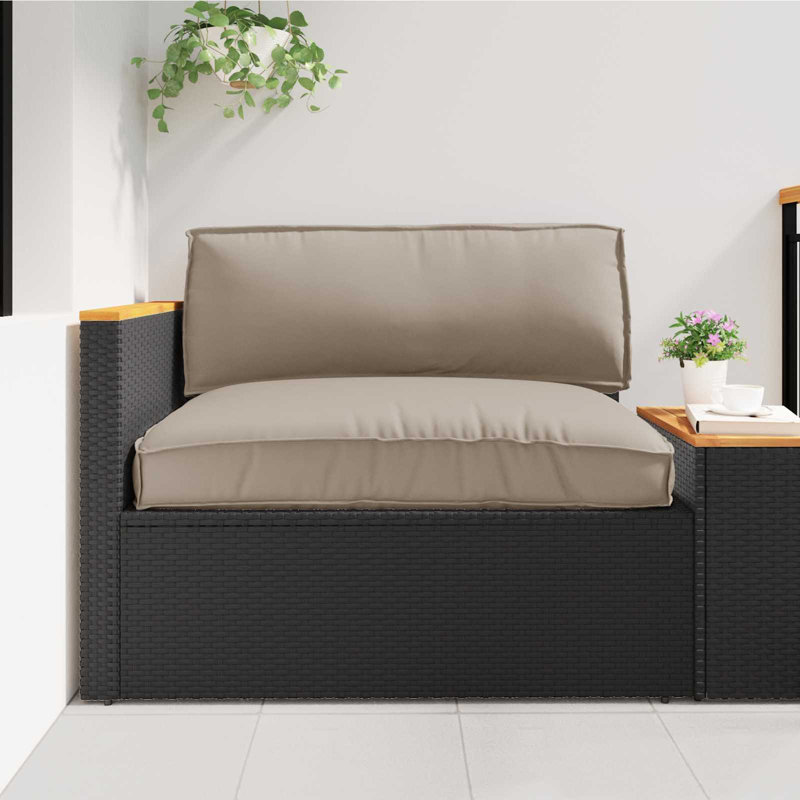  Ensemble de coussins de palette 2 pièces, tissu taupe Oxford, Taupe
