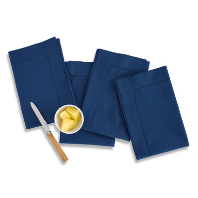Cotton Linen Hemstitch Dinner Napkins