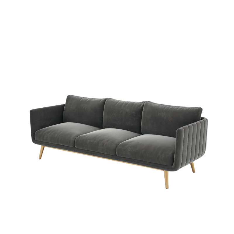 Modern Simple Sofa Upholstered 70.87'' Sofa, Gray