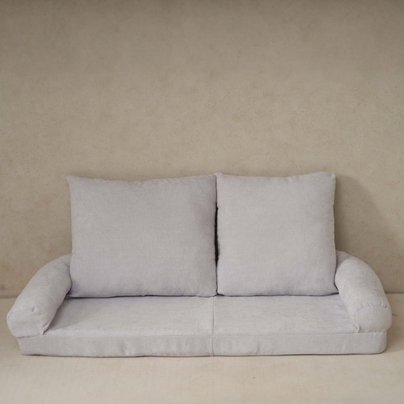 Convertible Fold-Out Single Sofa Bed, White
